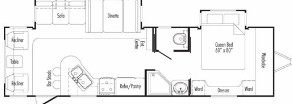 Model 300 Floor plan THOR california Travel Trailers