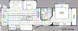 Floorplan Model 3235TRL California JAZZ Fifth Wheel Sales and Dealers