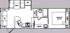 Model 2550RL Floor plan THOR california Fifth Wheels