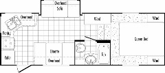 Model 245RKS Floor plan THOR california Fifth Wheels