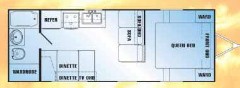 Model 26RB Floor plan THOR california Travel Trailers 