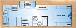Model 27RKS Floor plan THOR california Travel Trailers 