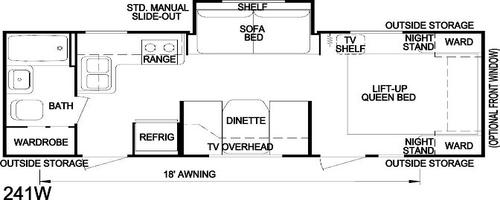  Model 241 Weekender floorplan