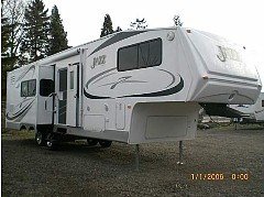 THOR JAZZ Right Front Model 3235RL Triple Slide Fifth Wheel. CA RV Sales