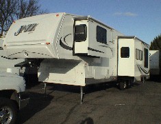 THOR JAZZ Left Front Model 3436thb Triple Slide Fifth Wheel. CA RV Sales