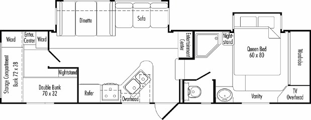 THOR JAZZ Floorplan Model 3180 Fifth Wheel. CA RV Sales