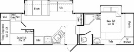 Floorplan Model 3180BH JAZZ Fifth Wheel