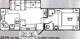 Floorplan Model 2870UK THOR california Fifth Wheels