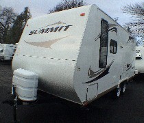 THOR SummitWave Left Front Model 21BH Travel Trailer. CA RV Sales