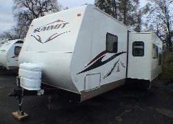 THOR SummitWave Left Front Model 29DLS Travel Trailer. CA RV Sales