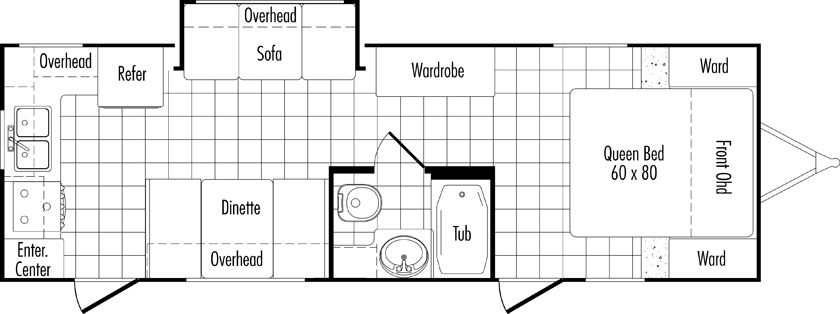 THOR SummitWave Floorplan Model 27rks Travel Trailer. CA RV Sales