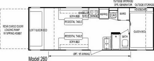 Aljo Model 260 TrailRider floorplan