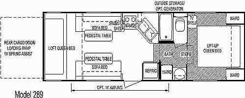 Aljo Model 289 TrailRider floorplan