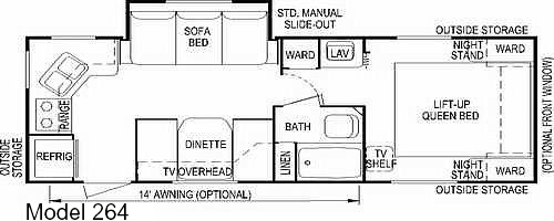 Model 264 Aljo Nomad Layton Floorplan CA RV Dealer