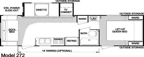 CA RV Sales Aljo Nomad Layton Model 272 floorplan